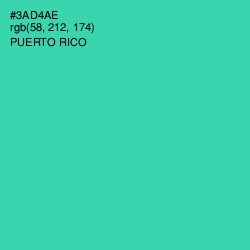 #3AD4AE - Puerto Rico Color Image