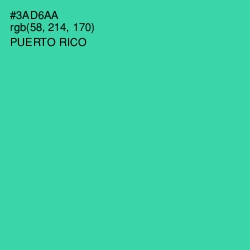 #3AD6AA - Puerto Rico Color Image