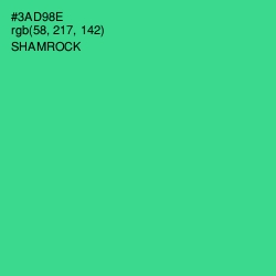 #3AD98E - Shamrock Color Image