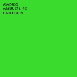 #3ADB2D - Harlequin Color Image