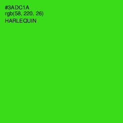 #3ADC1A - Harlequin Color Image