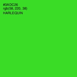 #3ADC26 - Harlequin Color Image