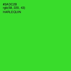 #3ADC2B - Harlequin Color Image
