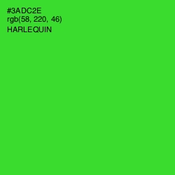 #3ADC2E - Harlequin Color Image