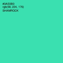 #3AE0B0 - Shamrock Color Image