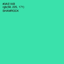 #3AE1AB - Shamrock Color Image