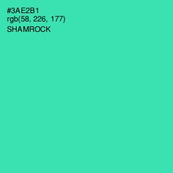 #3AE2B1 - Shamrock Color Image