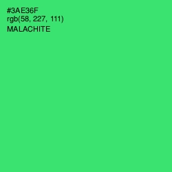 #3AE36F - Malachite Color Image