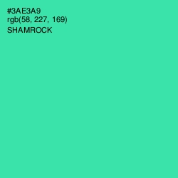 #3AE3A9 - Shamrock Color Image