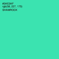 #3AE3AF - Shamrock Color Image