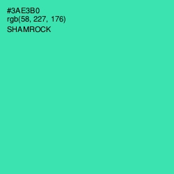 #3AE3B0 - Shamrock Color Image