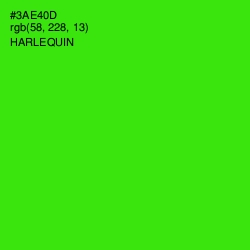 #3AE40D - Harlequin Color Image