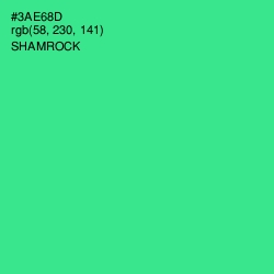 #3AE68D - Shamrock Color Image