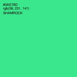 #3AE78D - Shamrock Color Image