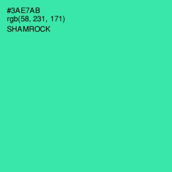 #3AE7AB - Shamrock Color Image