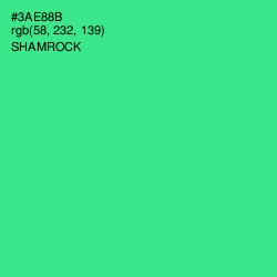 #3AE88B - Shamrock Color Image