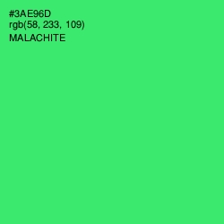 #3AE96D - Malachite Color Image