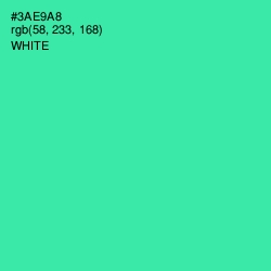 #3AE9A8 - Shamrock Color Image