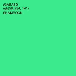 #3AEA8D - Shamrock Color Image