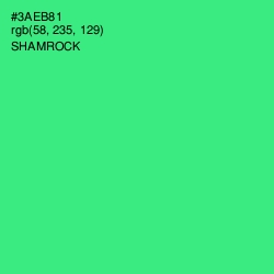 #3AEB81 - Shamrock Color Image