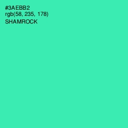#3AEBB2 - Shamrock Color Image