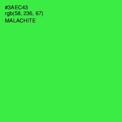 #3AEC43 - Malachite Color Image