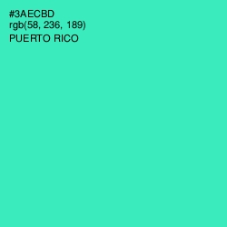 #3AECBD - Puerto Rico Color Image