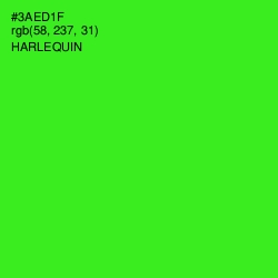 #3AED1F - Harlequin Color Image