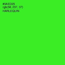 #3AED25 - Harlequin Color Image