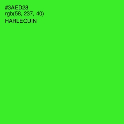 #3AED28 - Harlequin Color Image