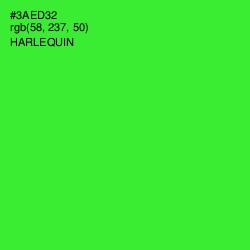#3AED32 - Harlequin Color Image