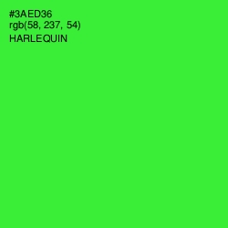 #3AED36 - Harlequin Color Image