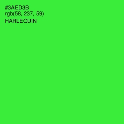 #3AED3B - Harlequin Color Image