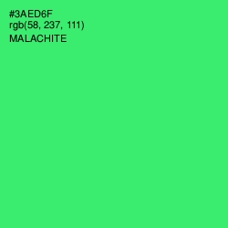 #3AED6F - Malachite Color Image