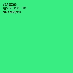 #3AED83 - Shamrock Color Image