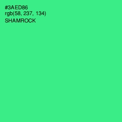 #3AED86 - Shamrock Color Image