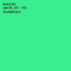 #3AED91 - Shamrock Color Image