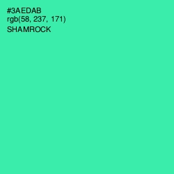 #3AEDAB - Shamrock Color Image