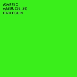 #3AEE1C - Harlequin Color Image