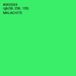 #3AEE69 - Malachite Color Image