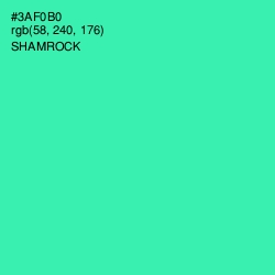 #3AF0B0 - Shamrock Color Image