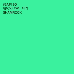 #3AF19D - Shamrock Color Image