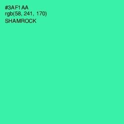 #3AF1AA - Shamrock Color Image