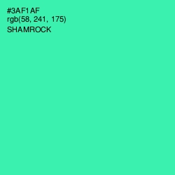 #3AF1AF - Shamrock Color Image