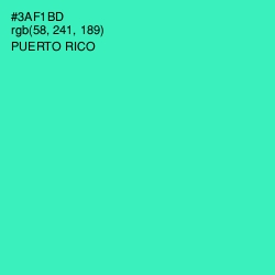 #3AF1BD - Puerto Rico Color Image