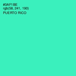 #3AF1BE - Puerto Rico Color Image