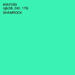 #3AF2B3 - Shamrock Color Image