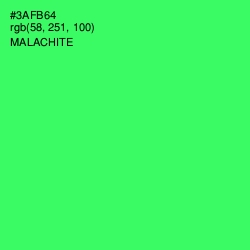 #3AFB64 - Malachite Color Image