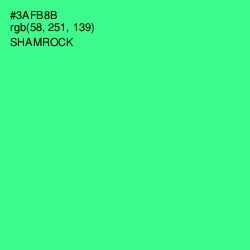 #3AFB8B - Shamrock Color Image