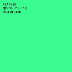 #3AFB90 - Shamrock Color Image